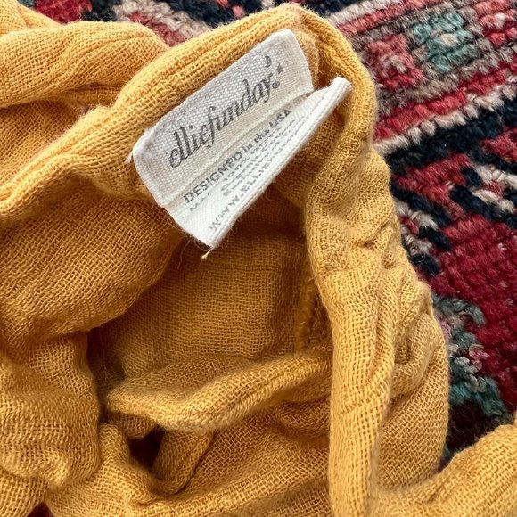 EllieFunDay GOLDEN MUSTARD PIGMENT KNOTTED Baby BOOTIE 6-12M - Picture 5 of 6
